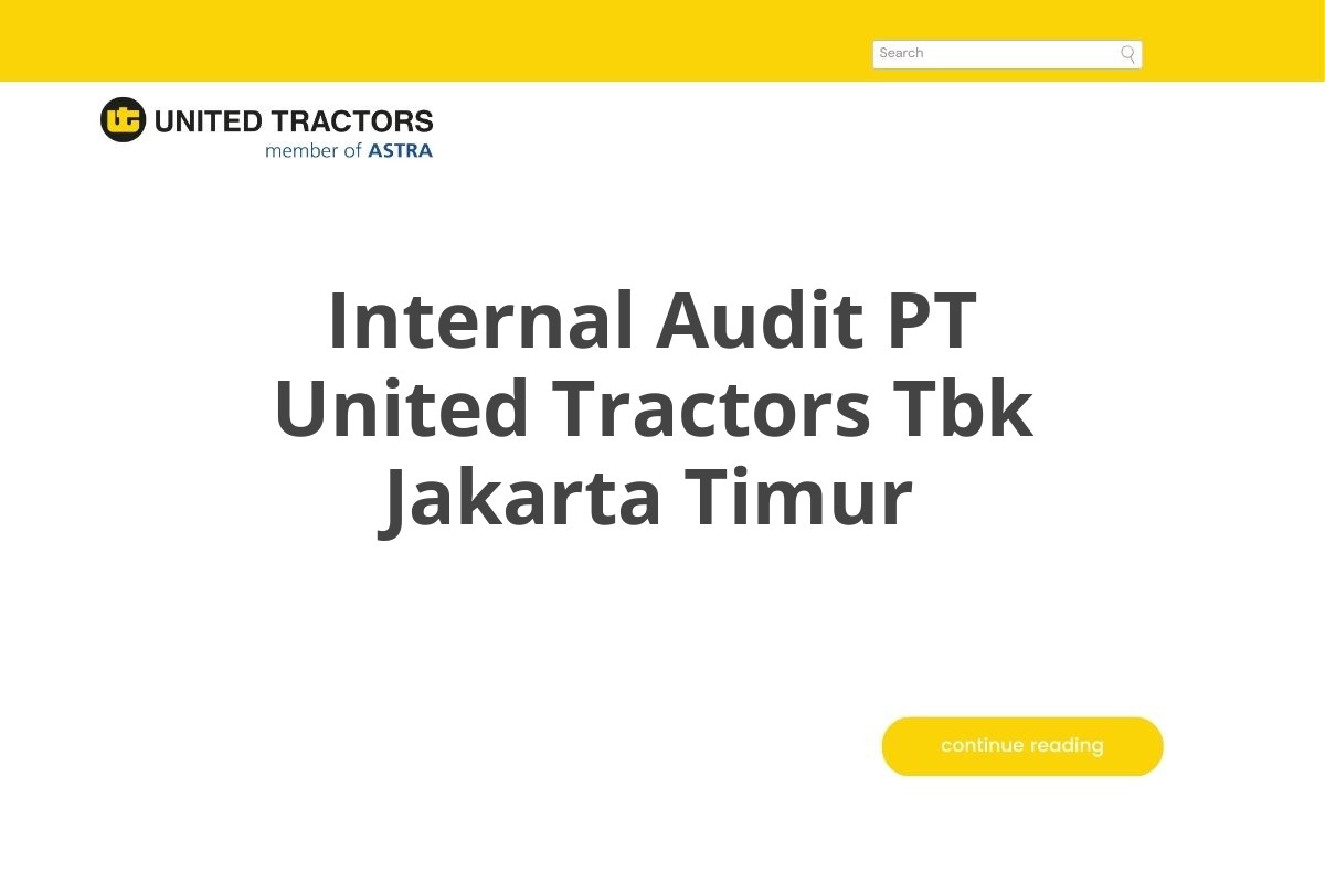 Internal Audit PT United Tractors Tbk Jakarta Timur