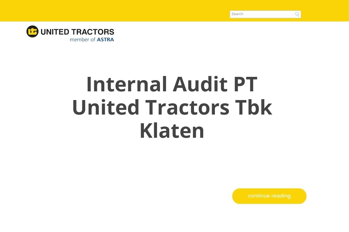 Internal Audit PT United Tractors Tbk Klaten