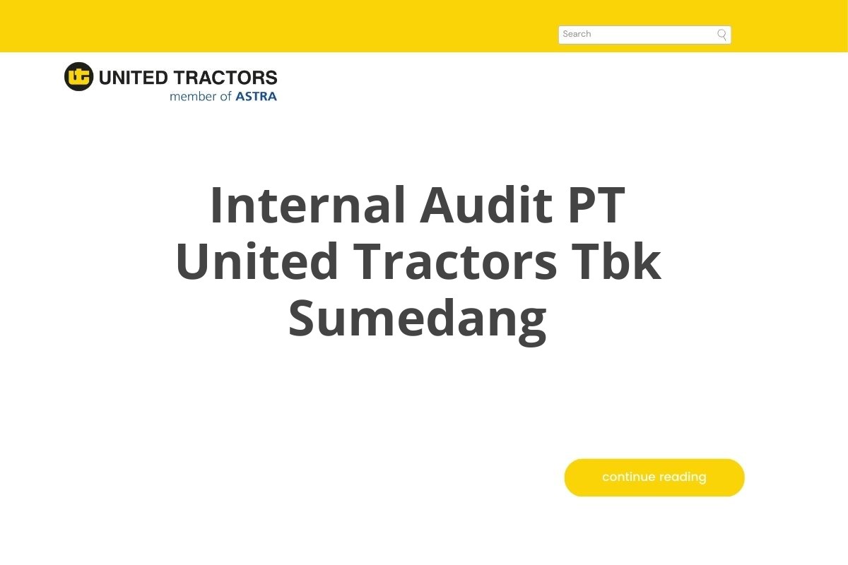 Internal Audit PT United Tractors Tbk Sumedang