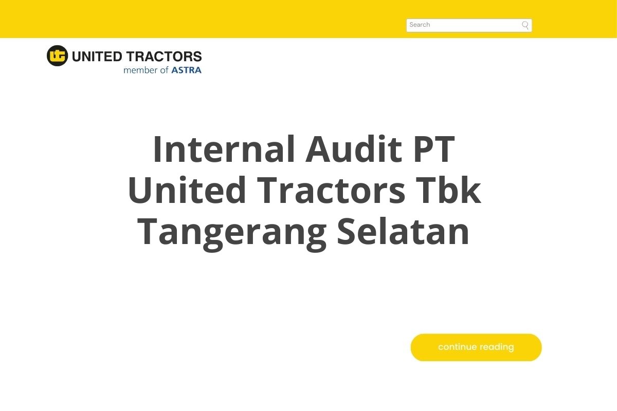 Internal Audit PT United Tractors Tbk Tangerang Selatan