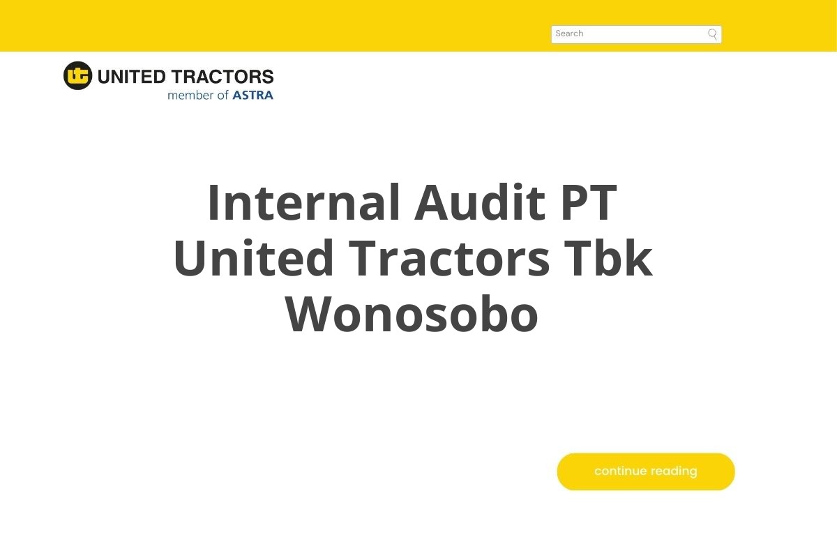 Internal Audit PT United Tractors Tbk Wonosobo