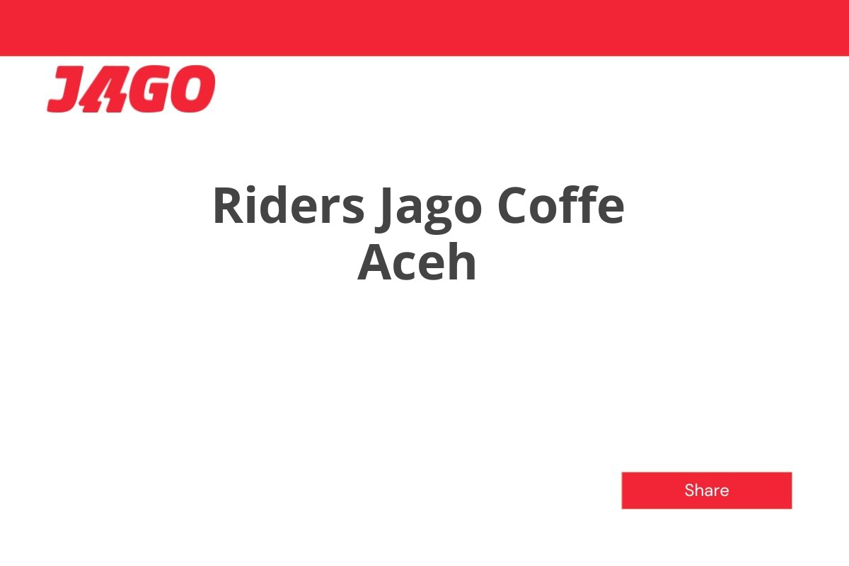 Riders Jago Coffe Aceh