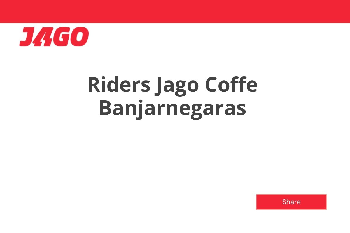 Riders Jago Coffe Banjarnegaras