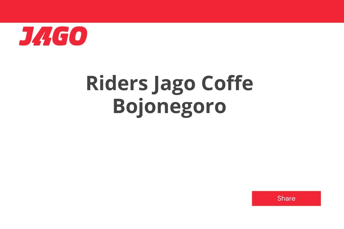 Riders Jago Coffe Bojonegoro