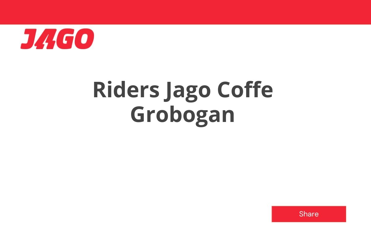 Riders Jago Coffe Grobogan