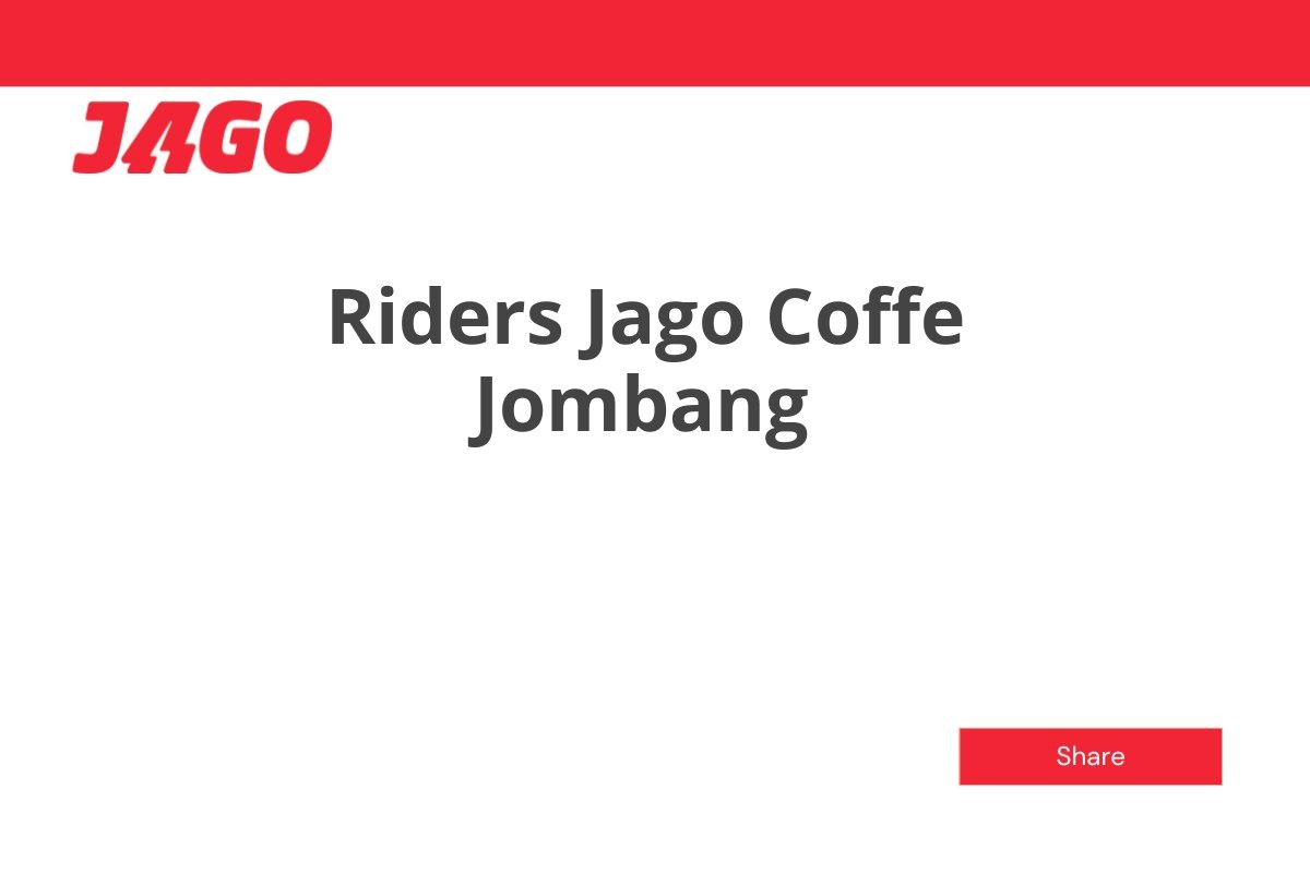 Riders Jago Coffe Jombang
