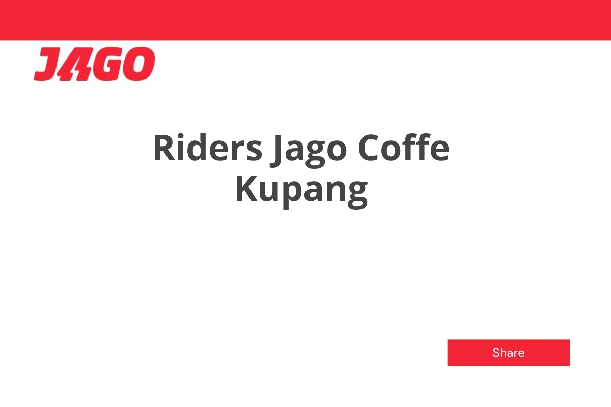 Riders Jago Coffe Kupang