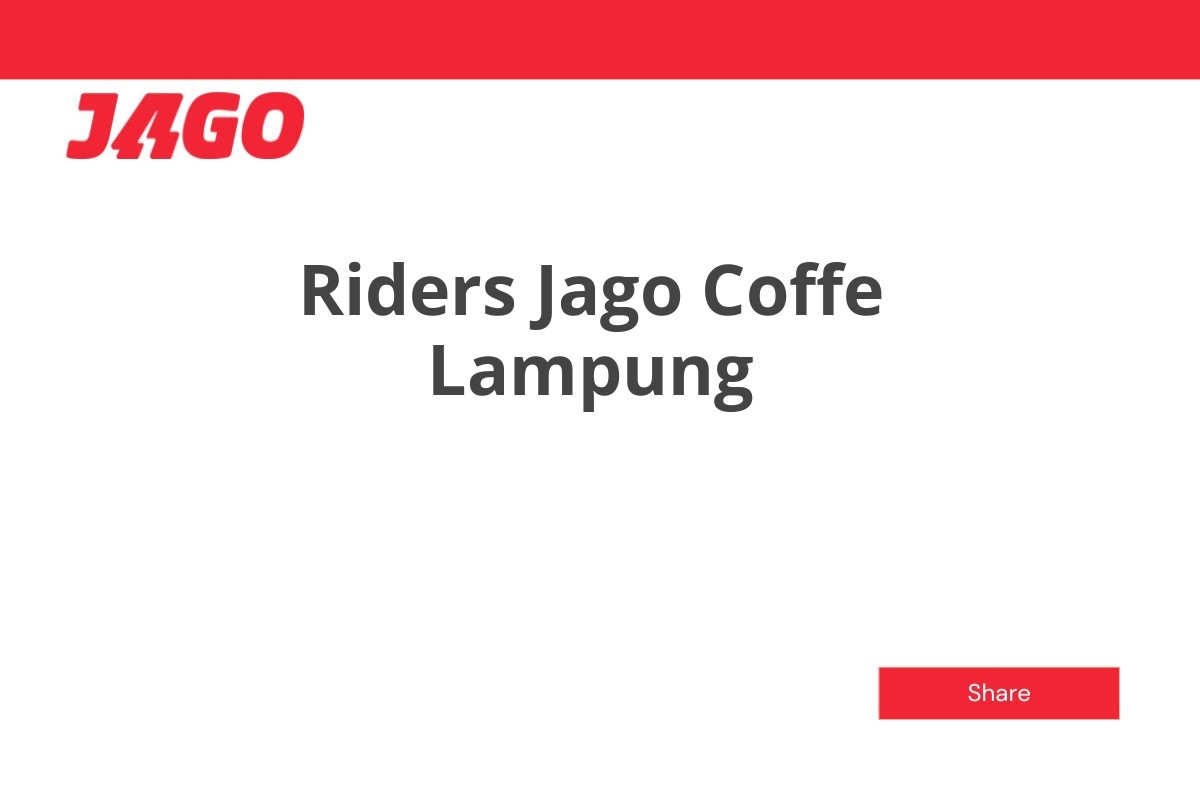 Riders Jago Coffe Lampung