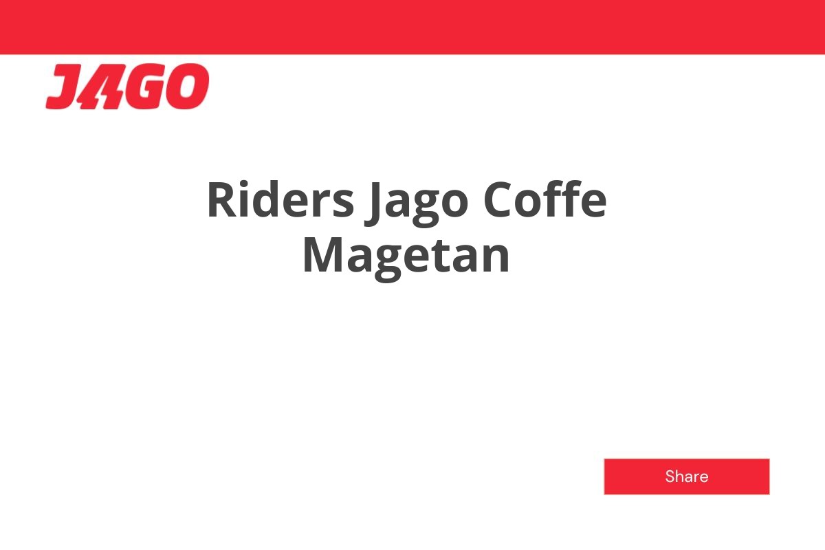 Riders Jago Coffe Magetan
