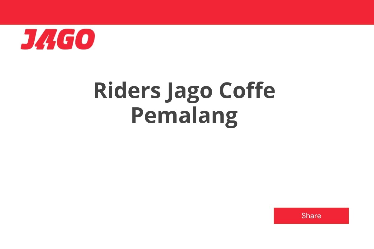 Riders Jago Coffe Pemalang