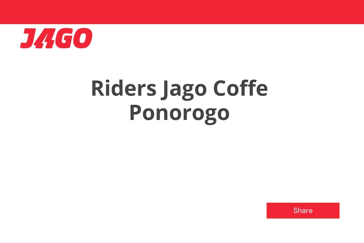 Riders Jago Coffe Ponorogo