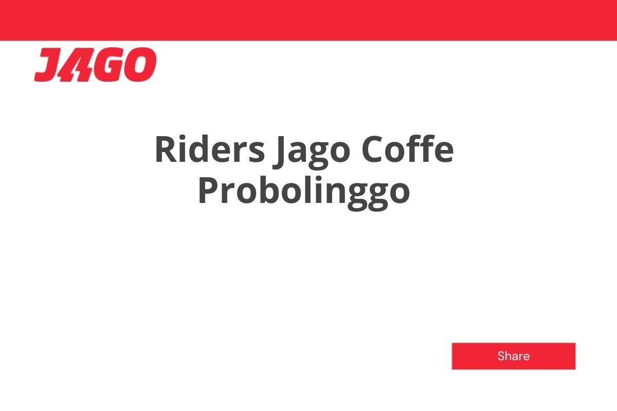 Riders Jago Coffe Probolinggo