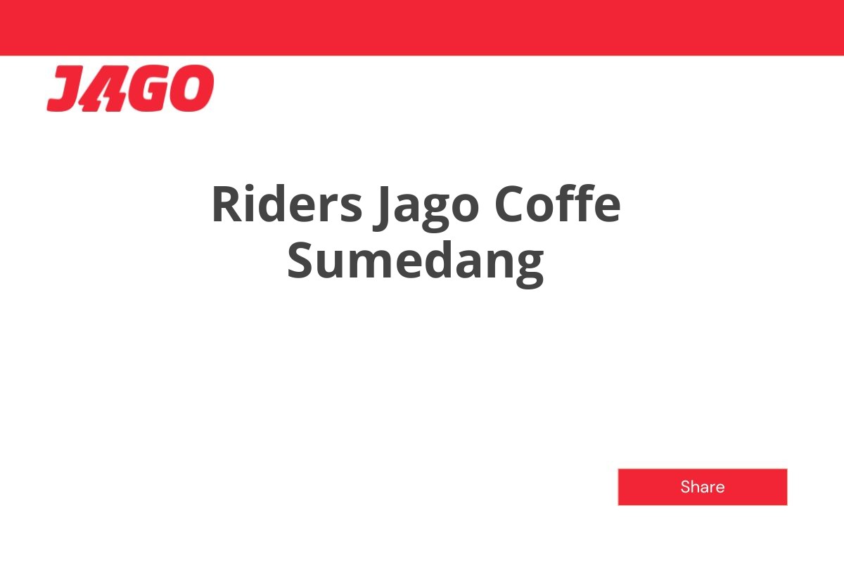 Riders Jago Coffe Sumedang