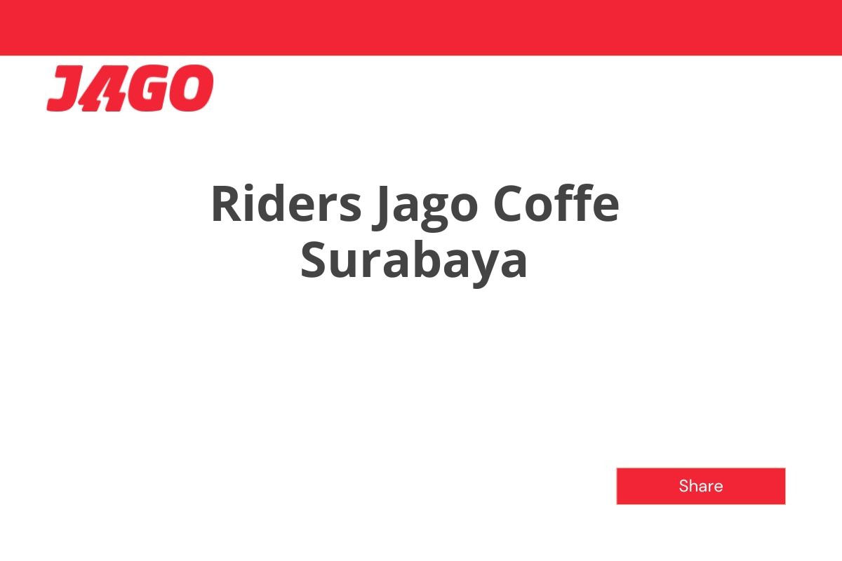 Riders Jago Coffe Surabaya