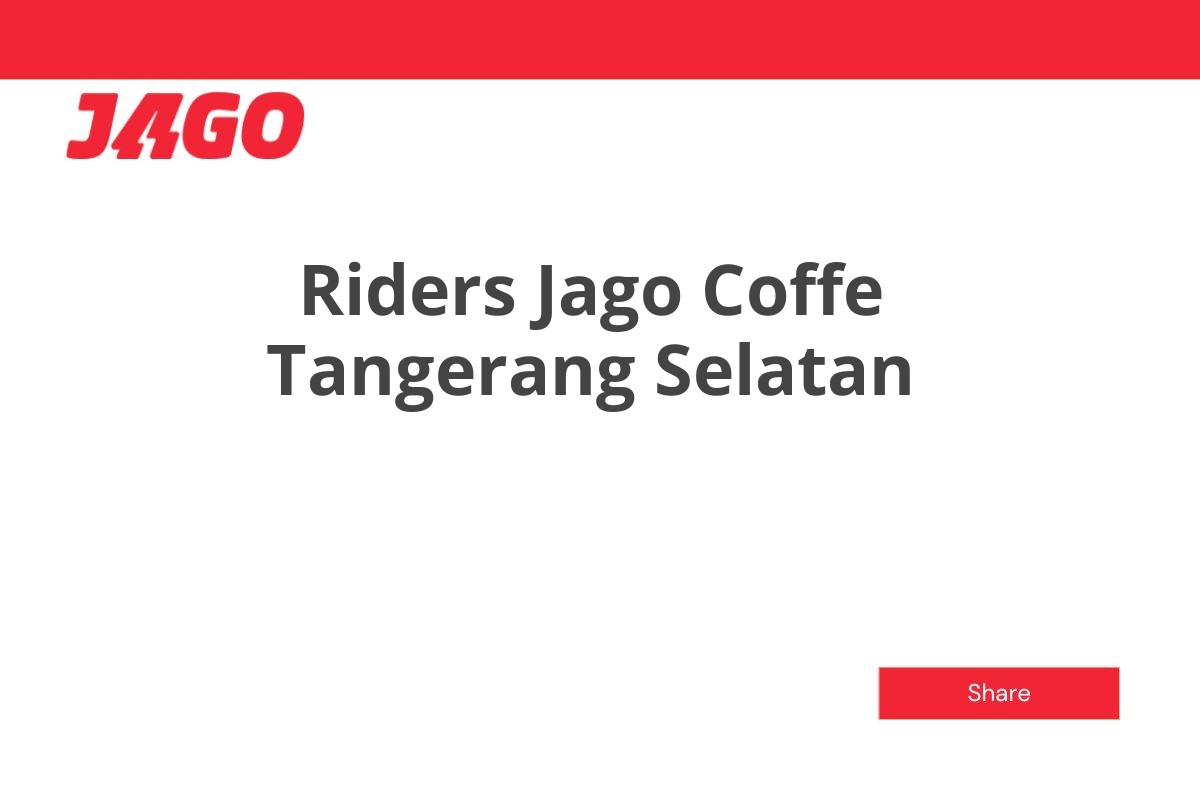 Riders Jago Coffe Tangerang Selatan