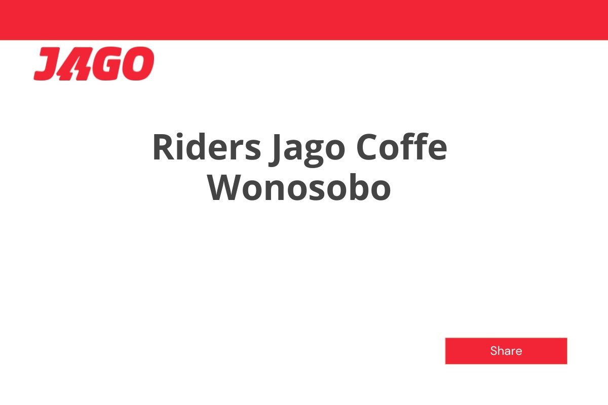 Riders Jago Coffe Wonosobo