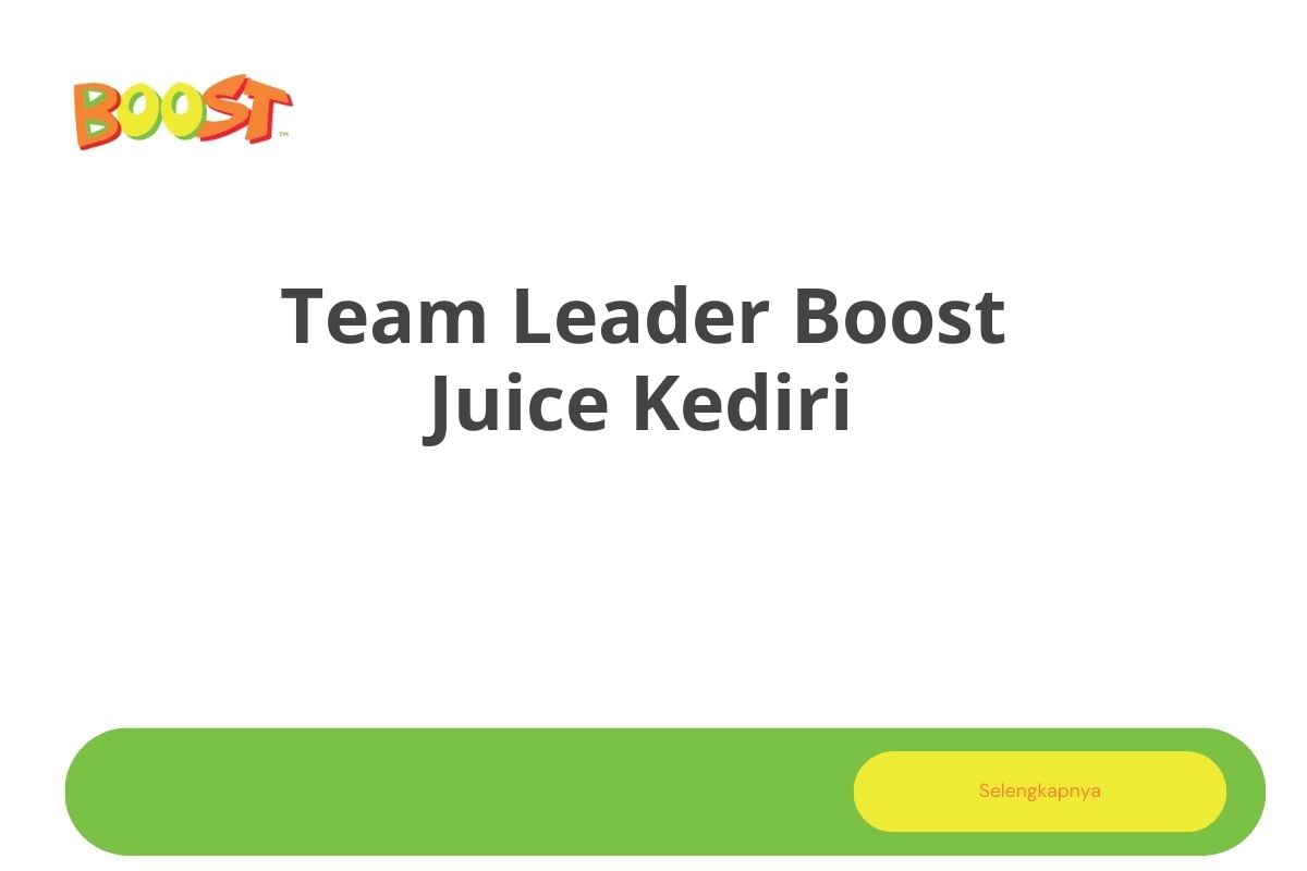 Team Leader Boost Juice Kediri